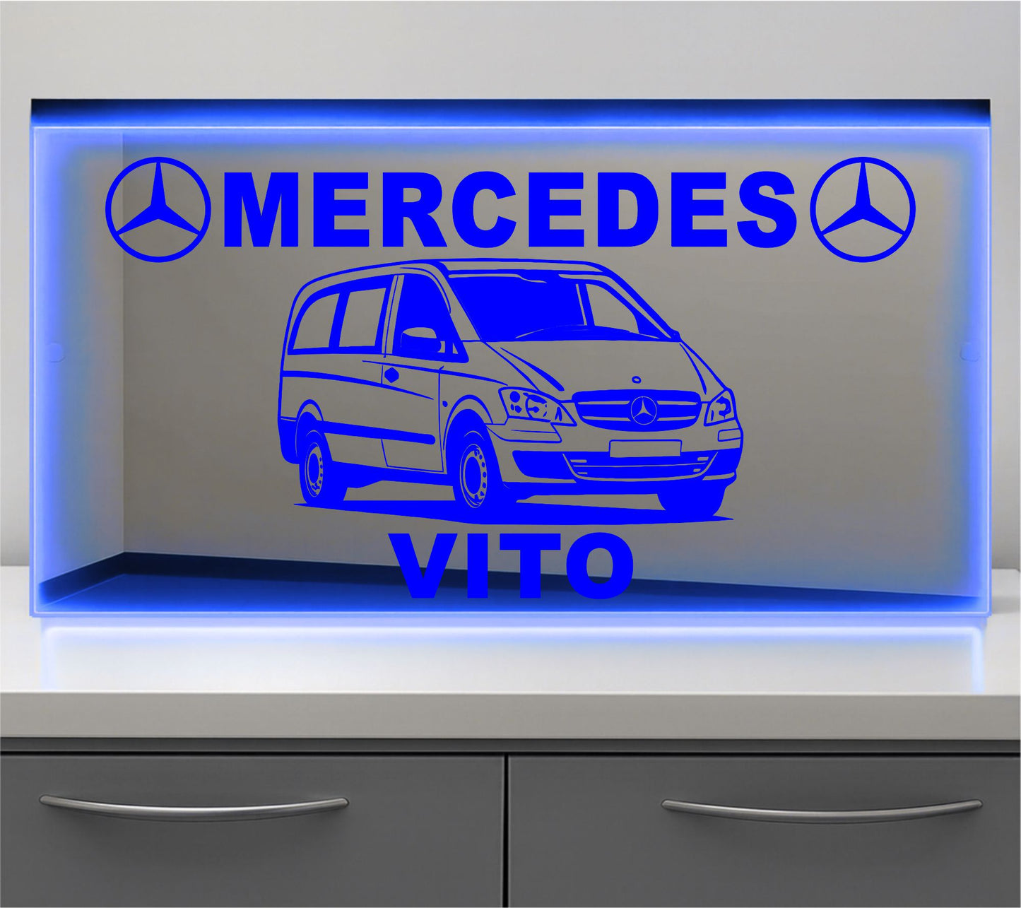 Mercedes Vito Bulkhead LED Mirror Light – Customisable RGB Display