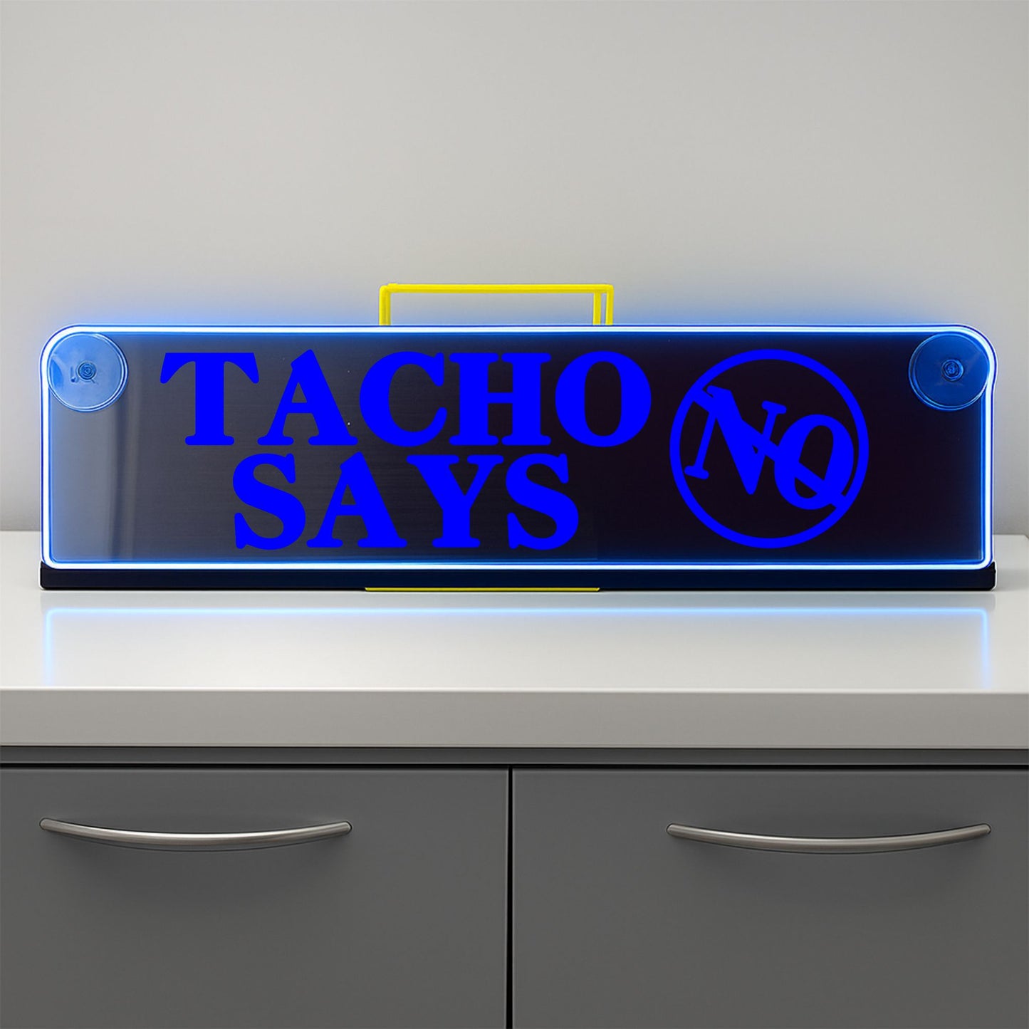 Tacho Says no Window LED Mirror Light – Customisable RGB Display