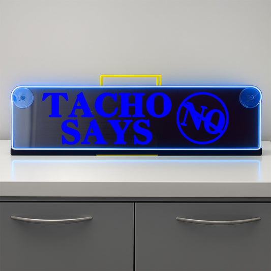 Tacho Says no Window LED Mirror Light – Customisable RGB Display