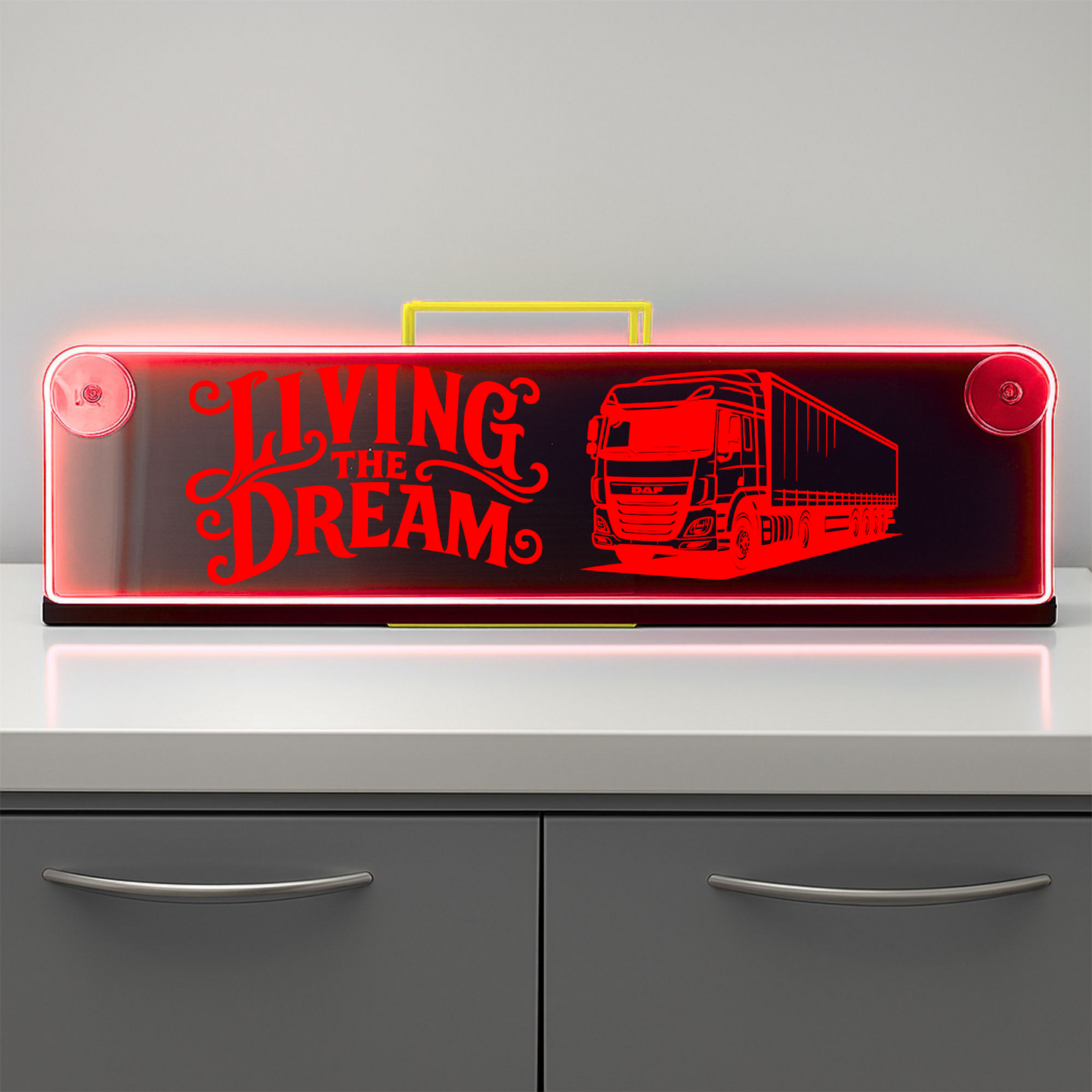 Daf truck living the dream Window LED Mirror Light – Customisable RGB Display