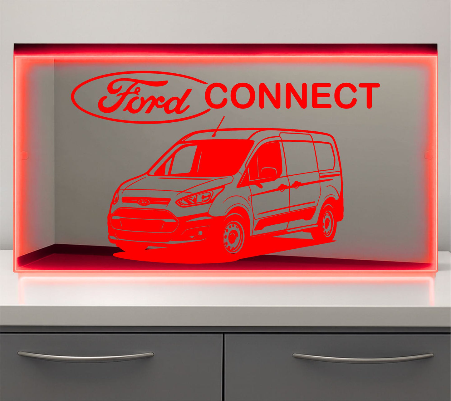 Ford Connect Bulkhead LED Mirror Light – Customisable RGB Display