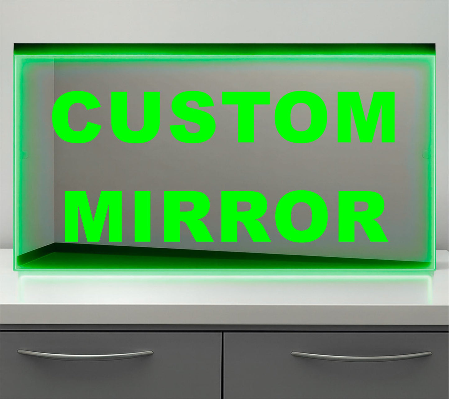 Custom mirror Bulkhead LED Mirror Light – Customisable RGB Display