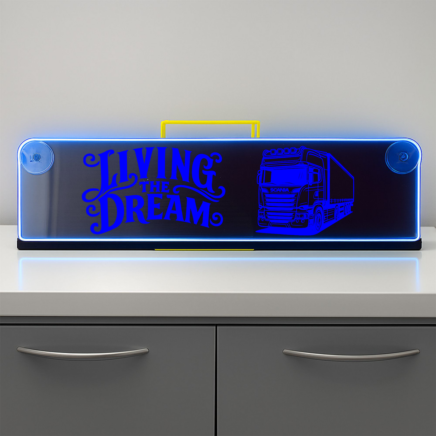 Scania truck living the dream Window LED Mirror Light – Customisable RGB Display