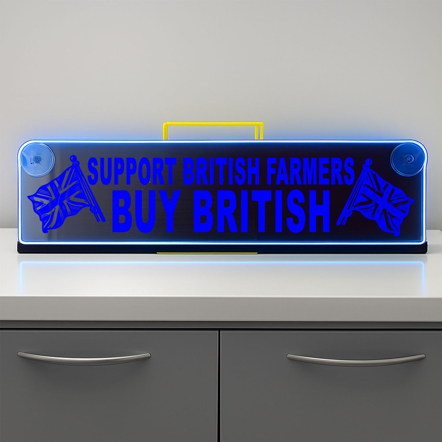 Support British Farmers Window LED Mirror Light – Customisable RGB Display