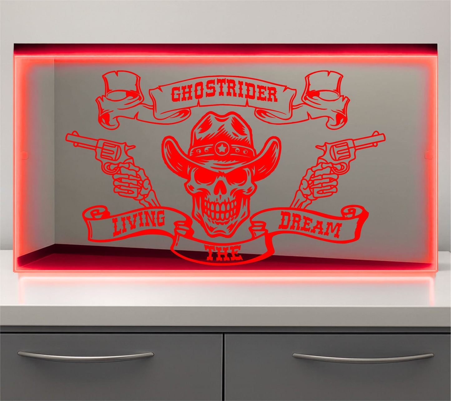 Ghostrider Bulkhead LED Mirror Light – Customisable RGB Display