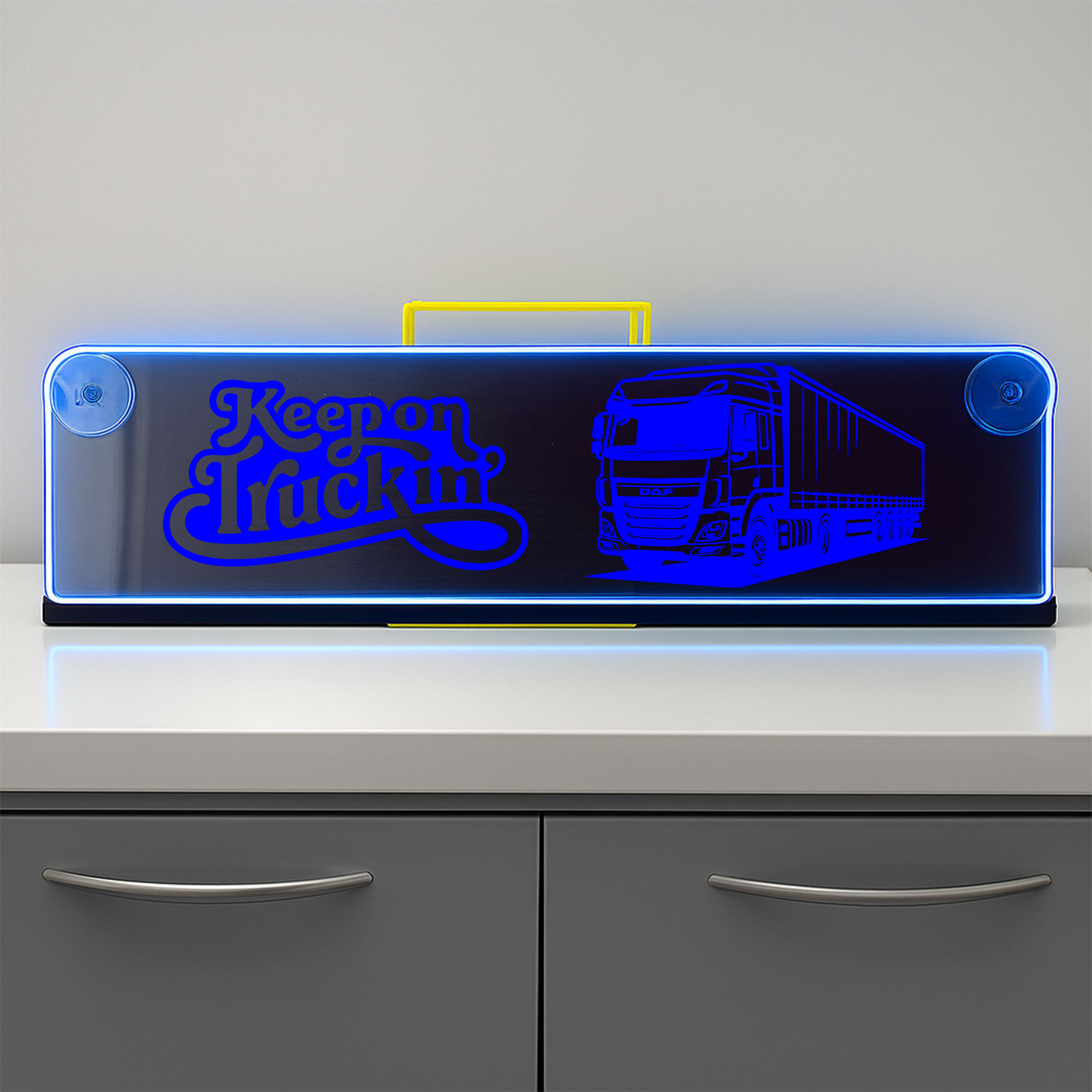Daf truck keep on truckin Window LED Mirror Light – Customisable RGB Display