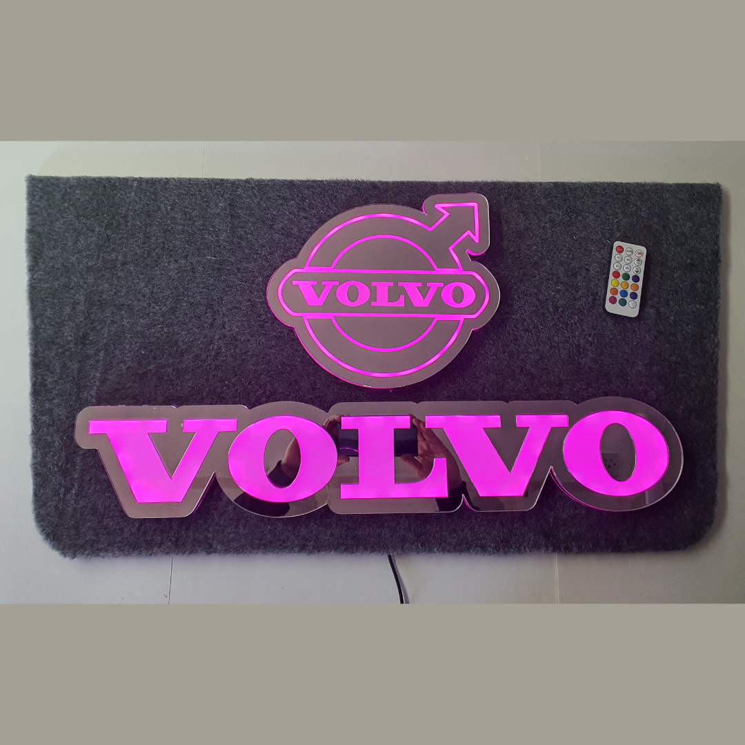Volvo 5v Led Bulkhead Mirrored Sign RGB With Remote