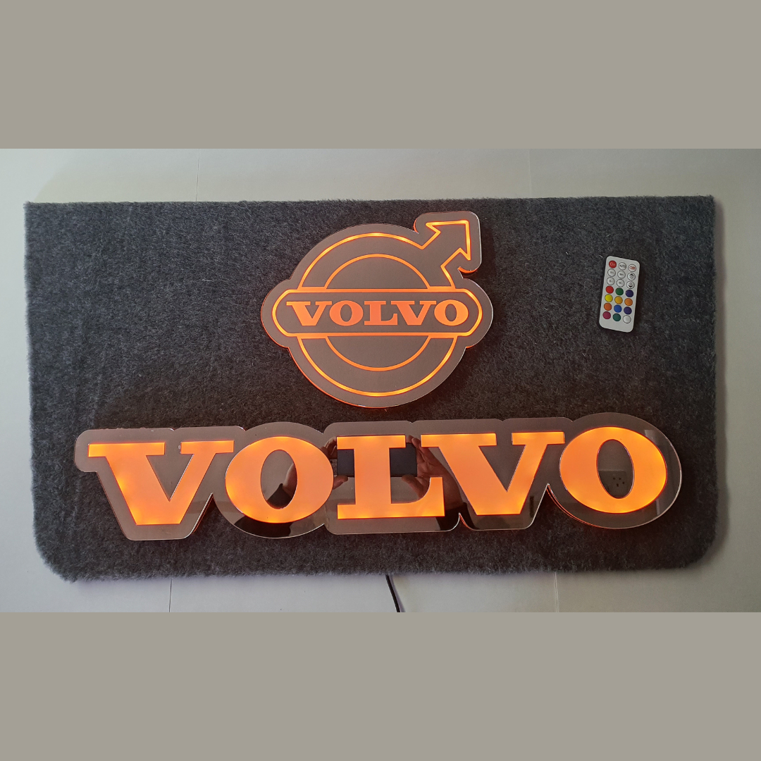 Volvo 5v Led Bulkhead Mirrored Sign RGB With Remote
