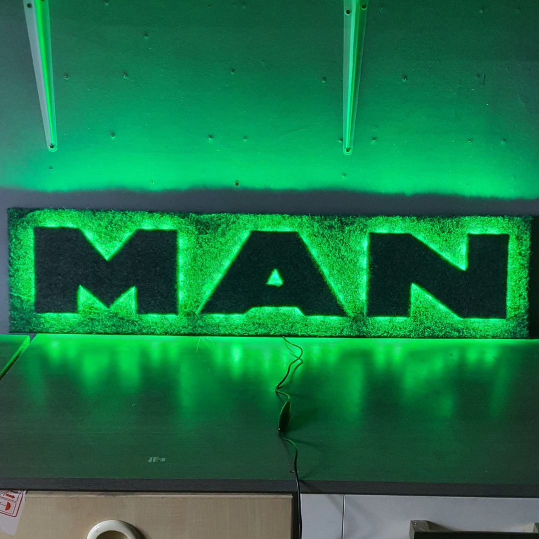 MAN 5v Led Bulkhead Sign RGB With Remote (Watch the video for more details)