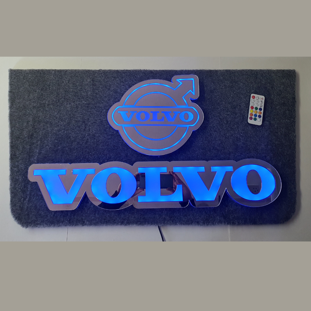 Volvo 5v Led Bulkhead Mirrored Sign RGB With Remote