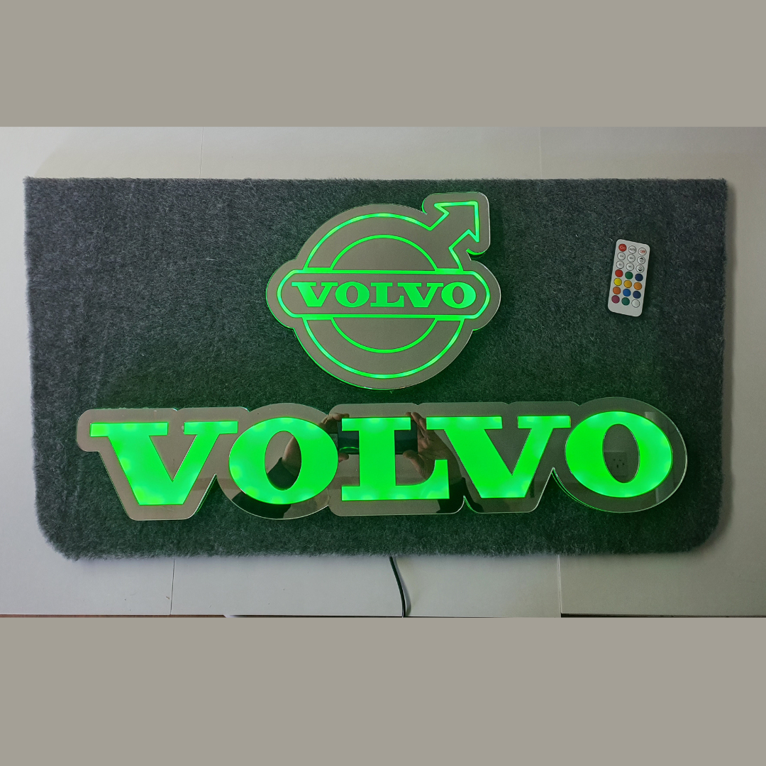 Volvo 5v Led Bulkhead Mirrored Sign RGB With Remote
