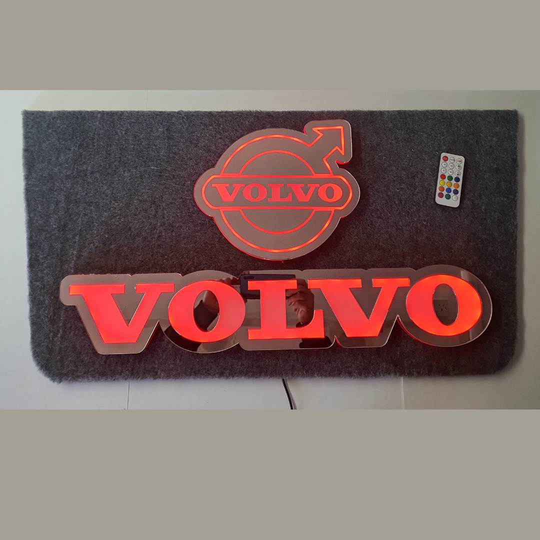 Volvo 5v Led Bulkhead Mirrored Sign RGB With Remote