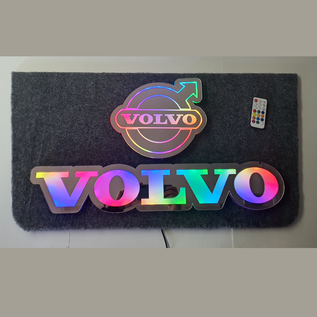 Volvo 5v Led Bulkhead Mirrored Sign RGB With Remote