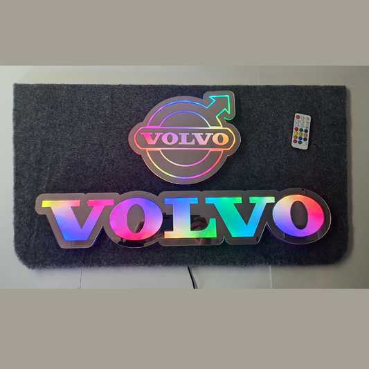 Volvo 5v Led Bulkhead Mirrored Sign RGB With Remote