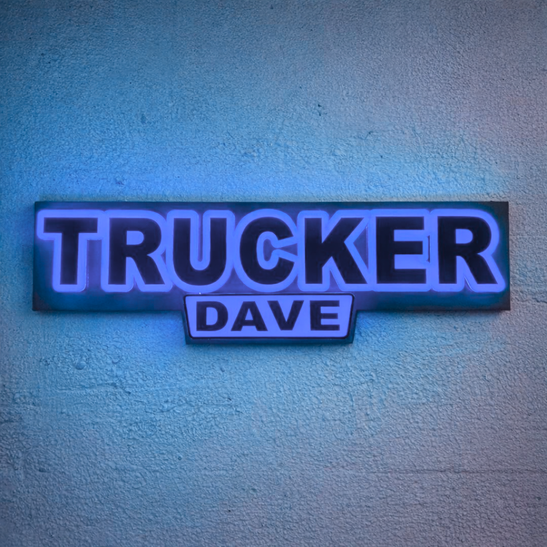 Any Name Truck Bulkhead LED Light Back Board
