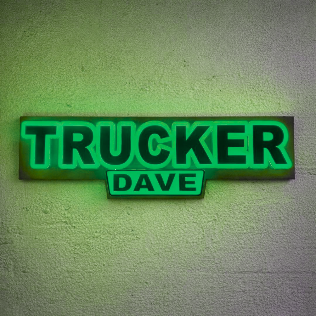 Any Name Truck Bulkhead LED Light Back Board