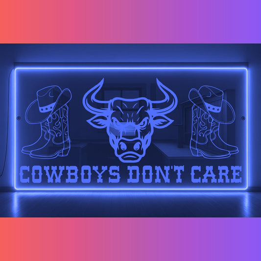 Phoenix Lights Truck LED Mirror Cowboys dont care