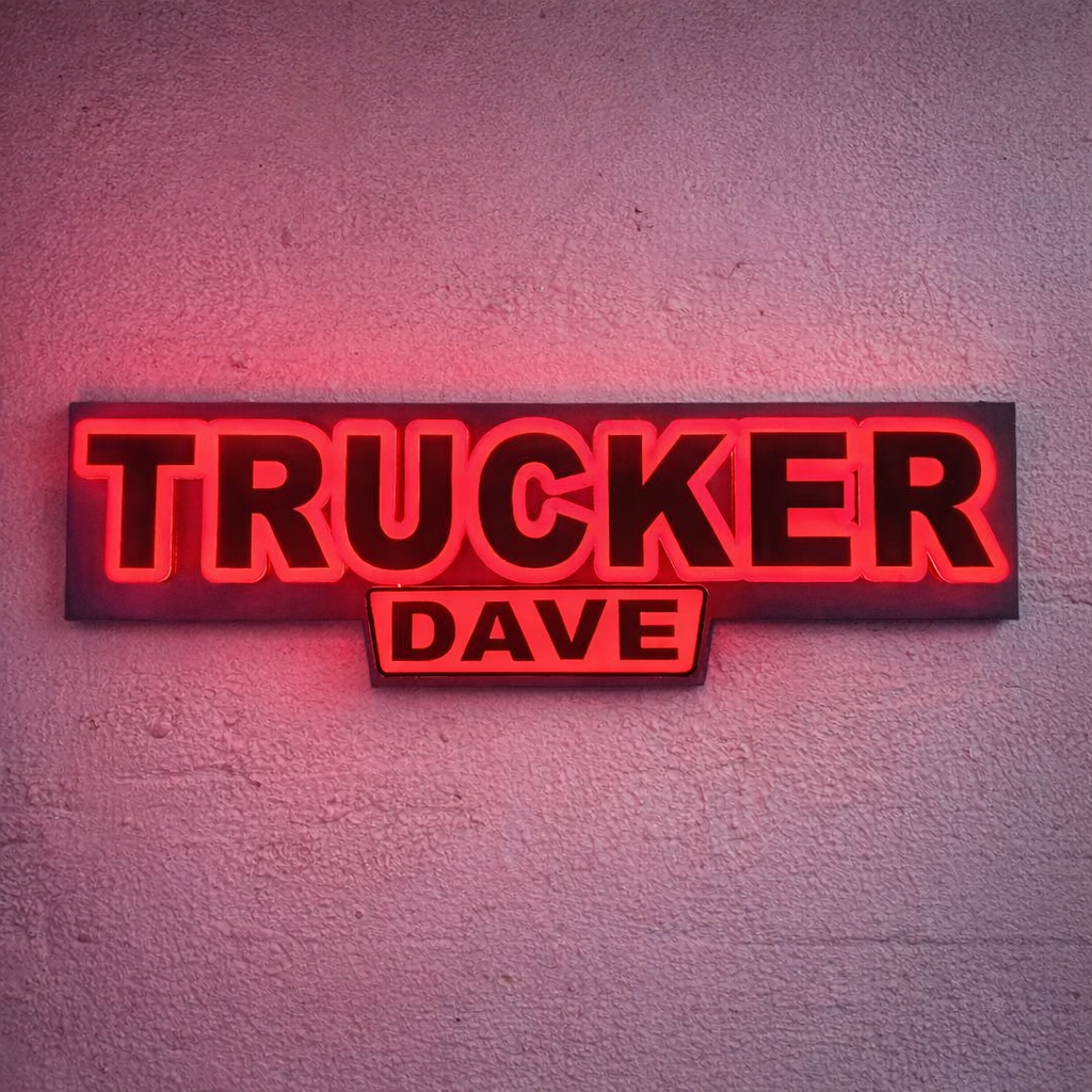 Any Name Truck Bulkhead LED Light Back Board