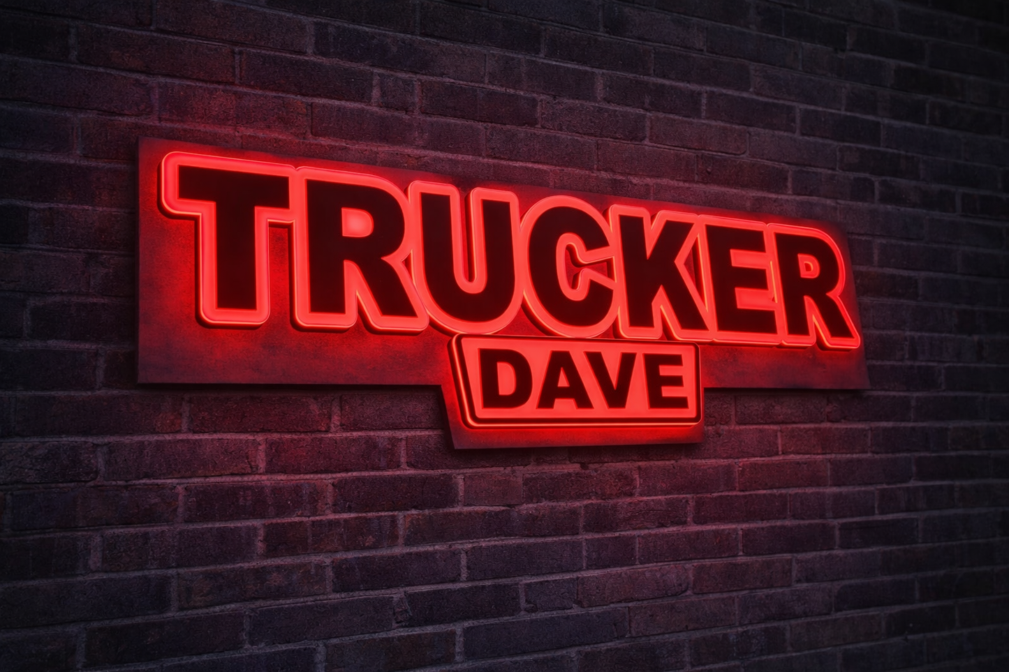 Any Name Truck Bulkhead LED Light Back Board