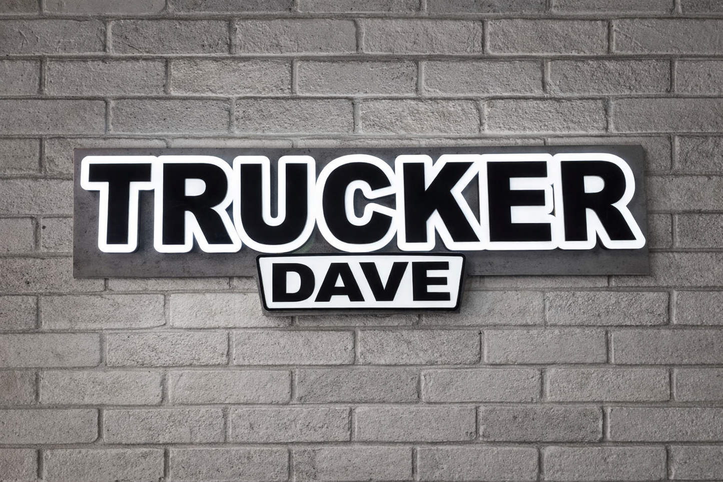 Any Name Truck Bulkhead LED Light Back Board