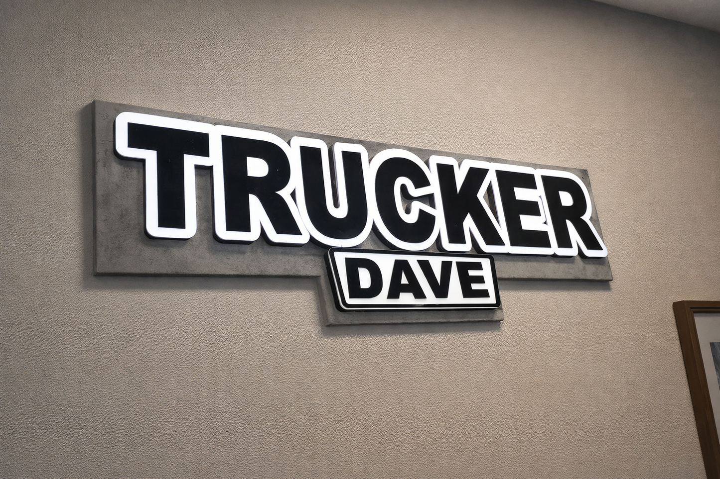 Any Name Truck Bulkhead LED Light Back Board