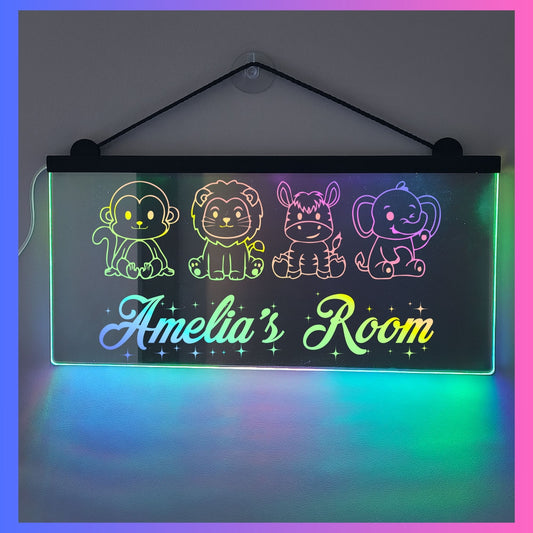Phoenix Lights Personalised L.E.D Mirror Light Animals