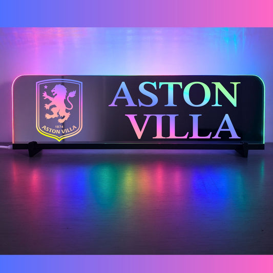 Phoenix Lights Personalised L.E.D Mirror Aston Villa