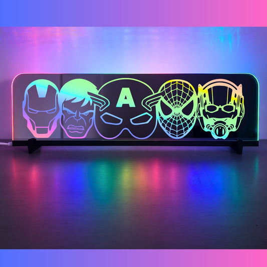 Phoenix Lights Personalised L.E.D Mirror Avengers
