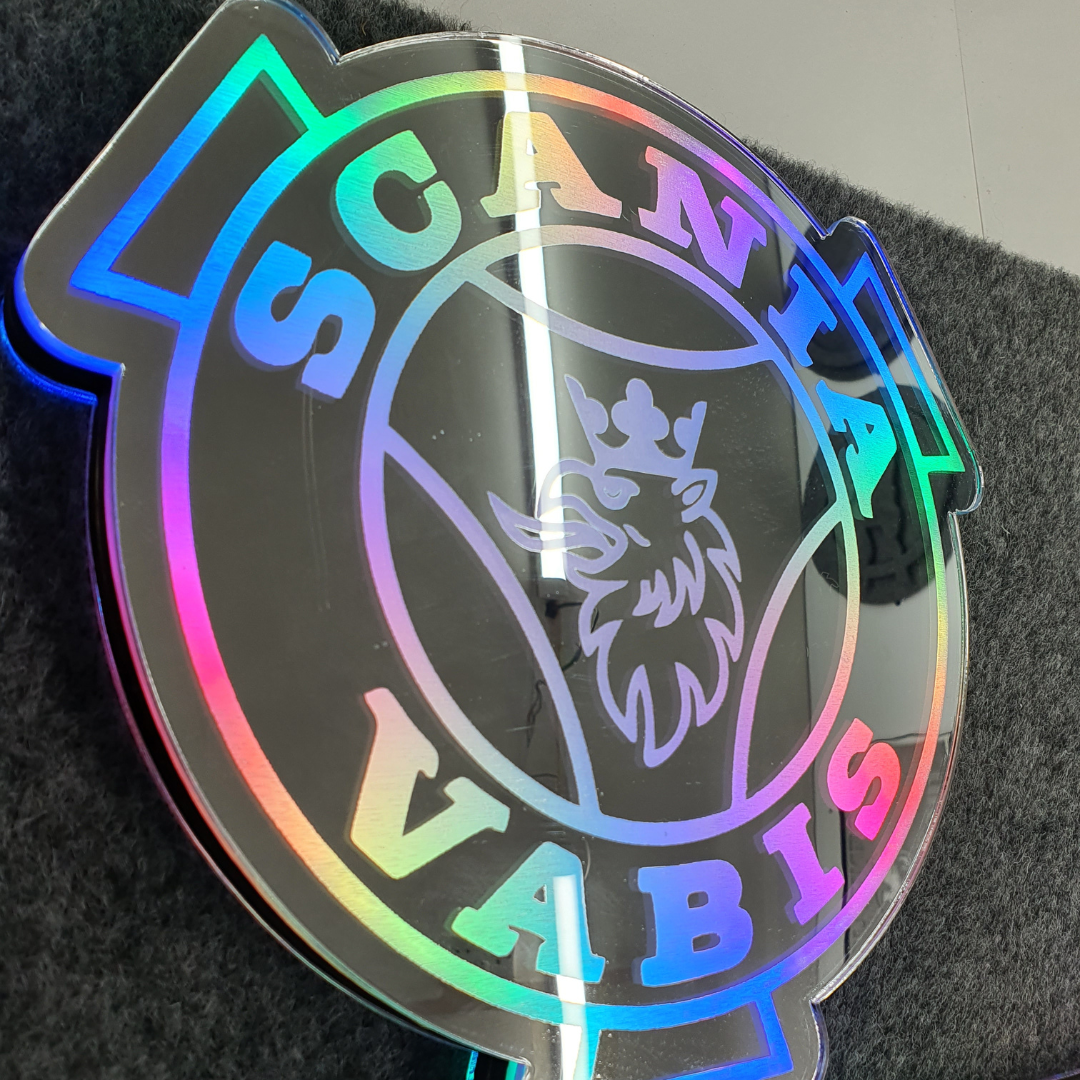 Scania 5v Led Bulkhead Mirrored Sign RGB With Remote