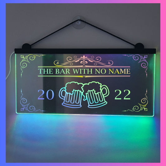 Phoenix Lights Personalised L.E.D Mirror Light Home Bar