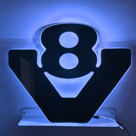 V8 Truck Bulkhead LED Light Back Board blue