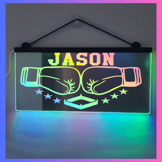 Phoenix Lights Personalised L.E.D Mirror Light Boxing