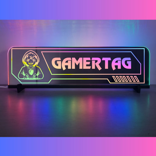 Phoenix Lights Personalised L.E.D Mirror Gamertag