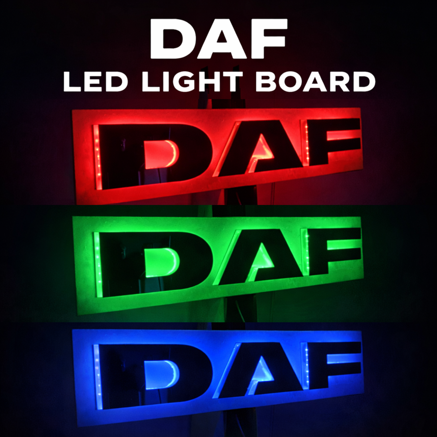 Daf Truck Bulkhead LED Light Back Board