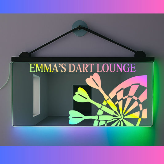 Phoenix Lights Personalised L.E.D Mirror Light Dart Lounge