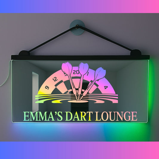 Phoenix Lights Personalised L.E.D Mirror Light Dart Lounge