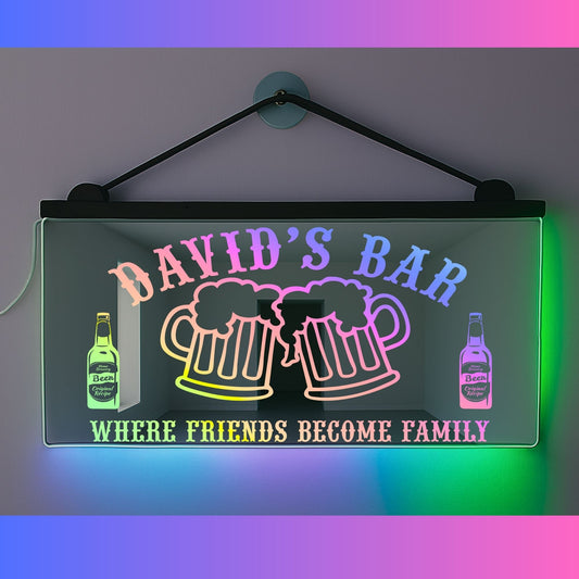 Phoenix Lights Personalised L.E.D Mirror Light Home Bar