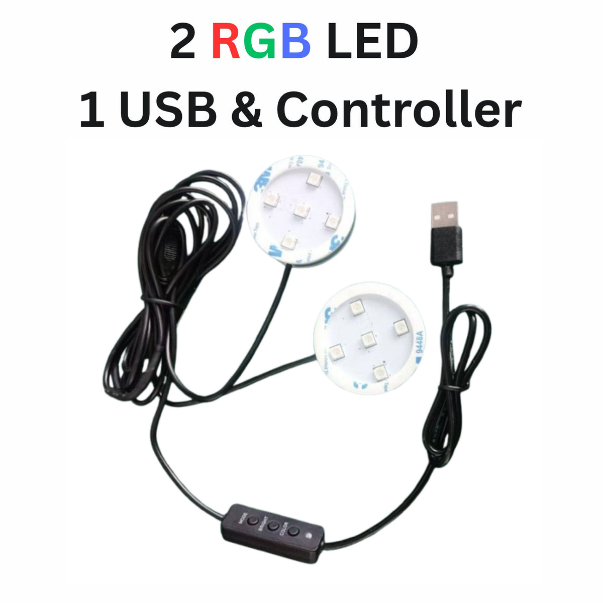 Gracemate Poppy 2x LED Light Base Rgb with USB Fitting