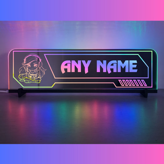 Phoenix Lights Personalised L.E.D Mirror Gamertag