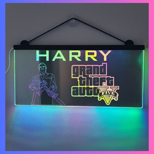 Phoenix Lights Personalised L.E.D Mirror Light Grand Theft Auto