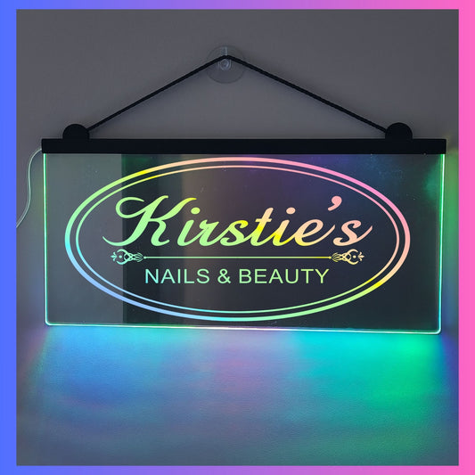 Phoenix Lights Personalised L.E.D Mirror Light Any Business Name