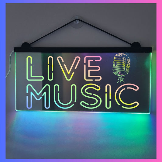 Phoenix Lights Personalised L.E.D Mirror Live Music