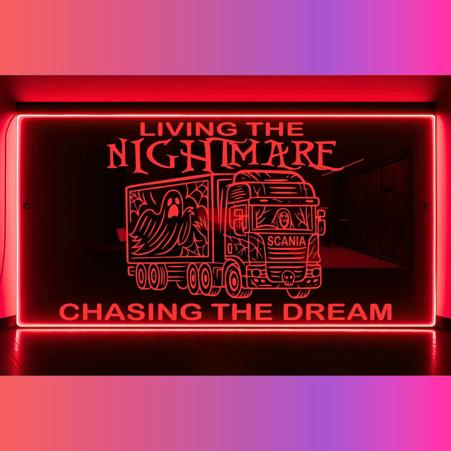 Phoenix Lights Truck LED Mirror Light Living the nightmare chasing the dream