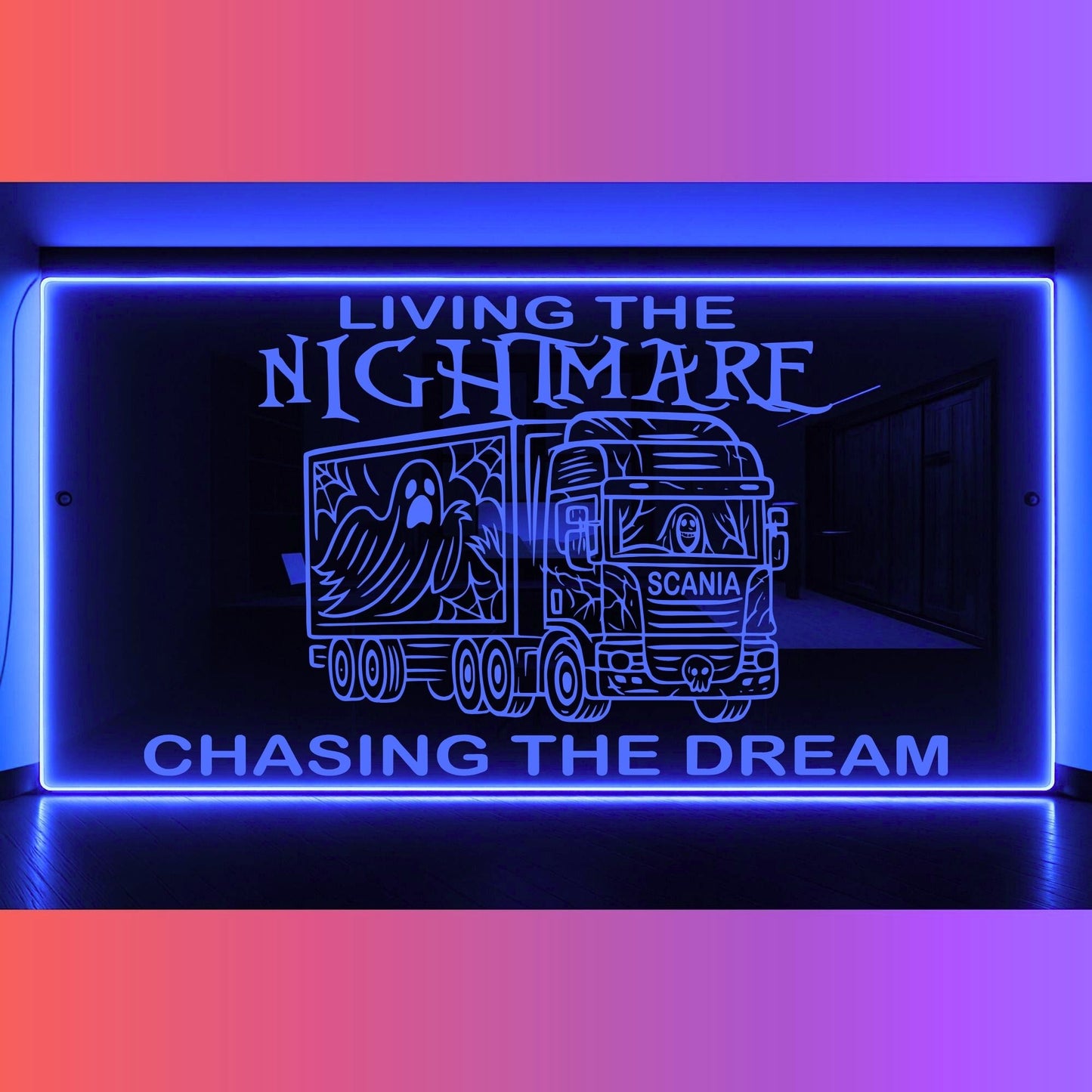 Phoenix Lights Truck LED Mirror Light Living the nightmare chasing the dream