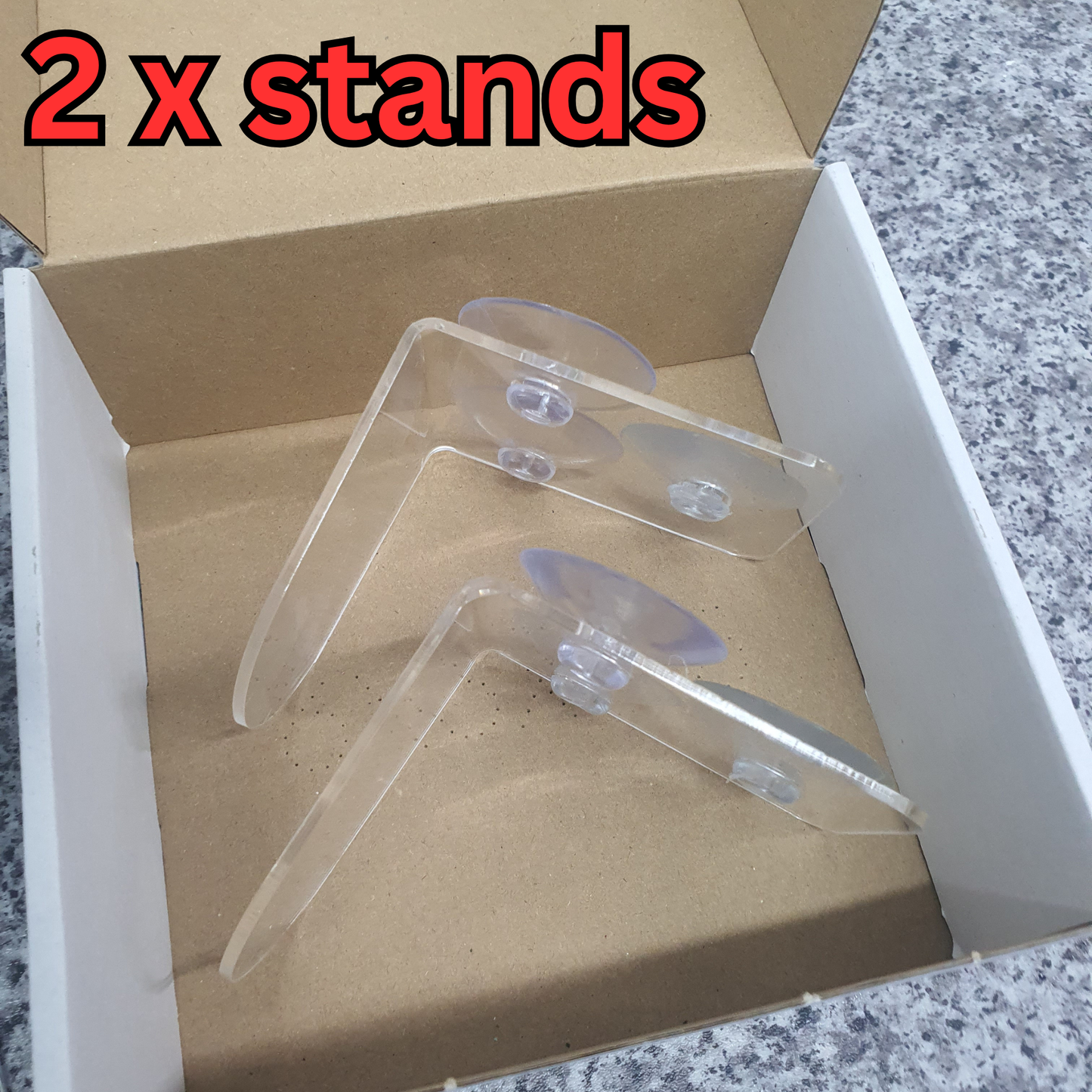 Phoenix Lights Poppy Mate Holder x 2 - 2 Clear Acrylic Stands for Poppy Mates with Free Fuel Trigger Holder