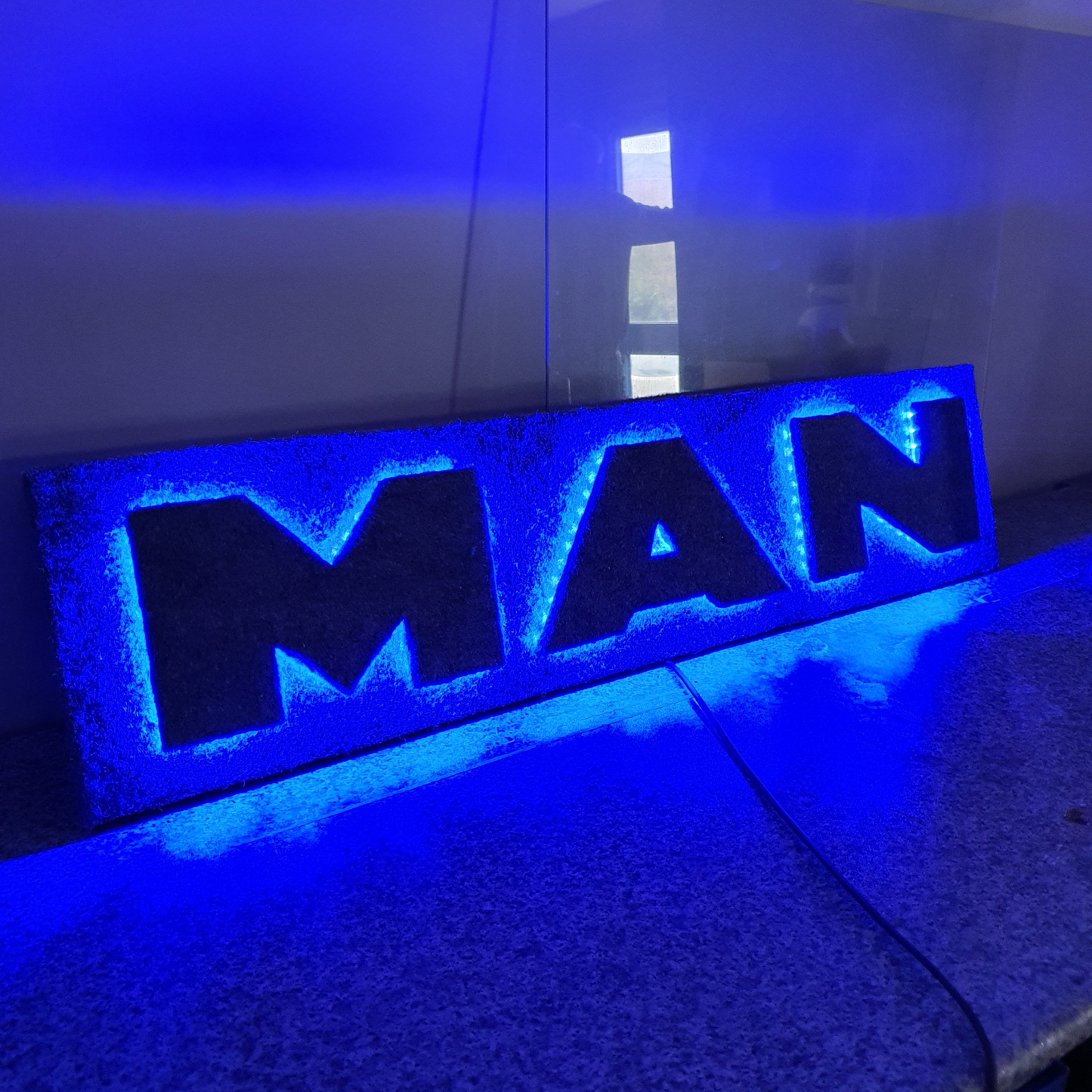 Upholstered Truck Bulkhead LED Light Back Board Various Designs Available