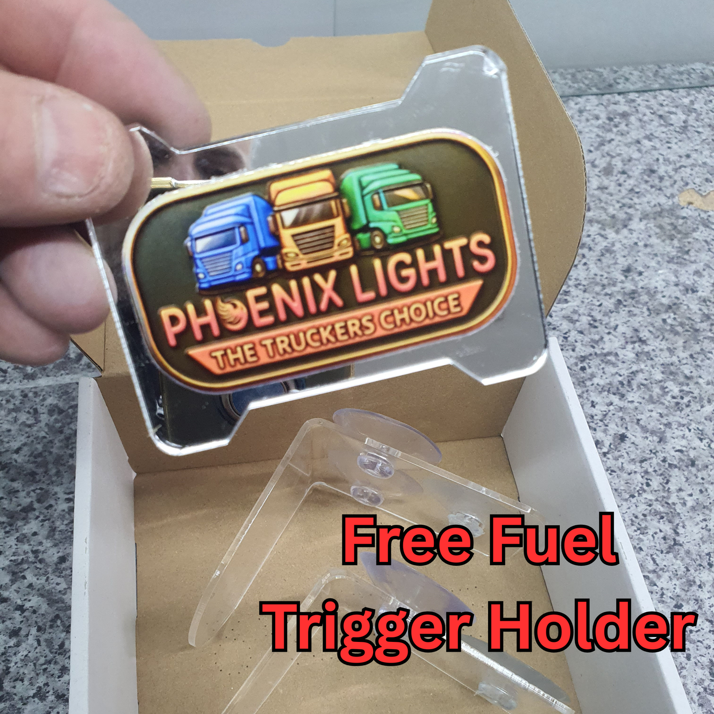 Phoenix Lights Poppy Mate Holder x 2 - 2 Clear Acrylic Stands for Poppy Mates with Free Fuel Trigger Holder