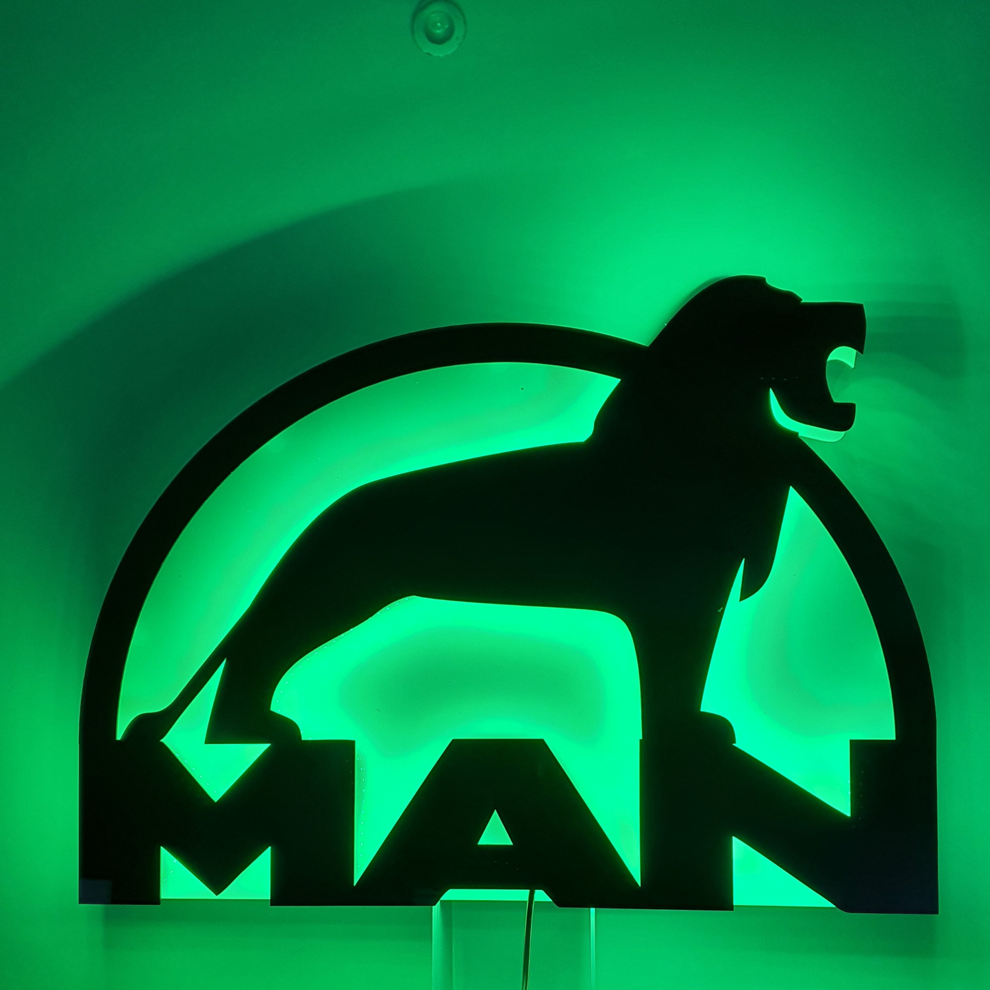 Man Truck Bulkhead LED Light Back Board Red