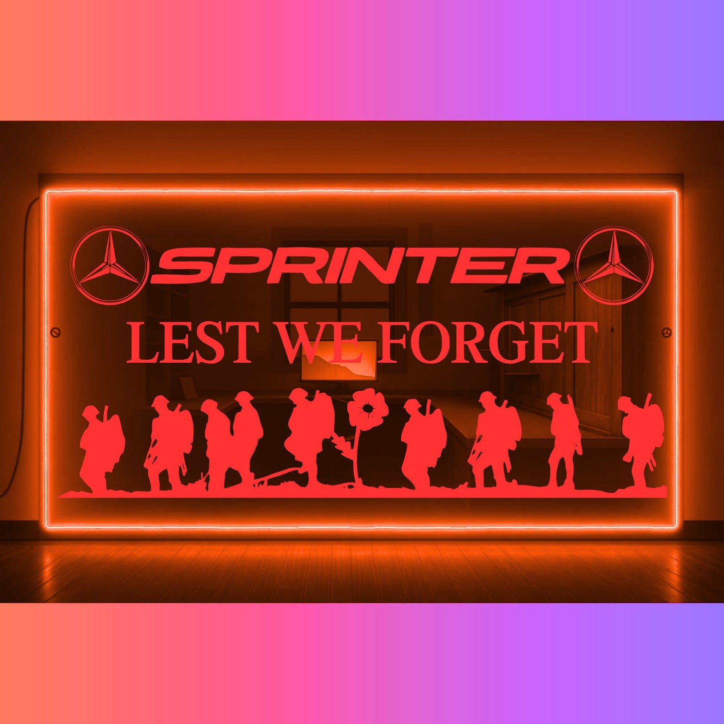 Phoenix Lights Van LED Mirror Light sprinter Lest we Forget