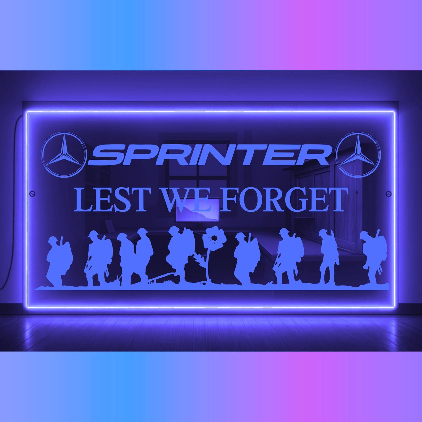 Phoenix Lights Van LED Mirror Light sprinter Lest we Forget